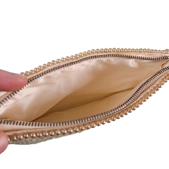 Silvercraft beaded sequined shiny vintage clutch 1960's‎ - Picture 7 of 8